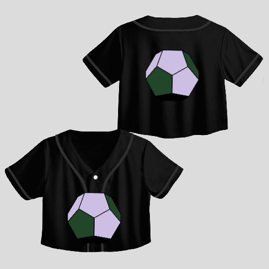 platonic solid Crop Top Baseball Jerseys