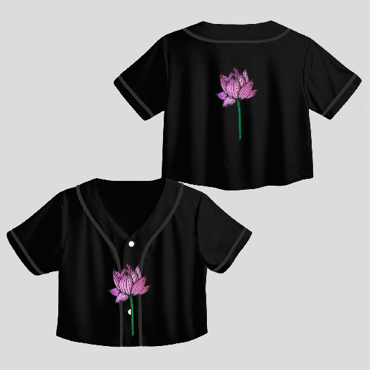 Lotus Crop Top Baseball Jerseys