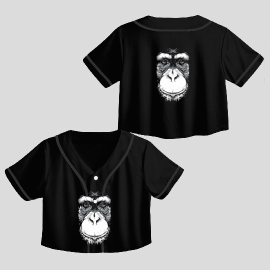 Monkey face Crop Top Baseball Jerseys