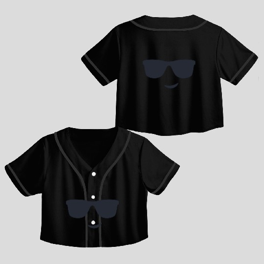 Smiley Face 3 Crop Top Baseball Jerseys