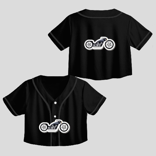 Motorcycle Crop Top Baseball Jerseys