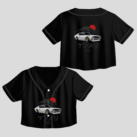 JDM Car Crop Top Baseball Jerseys