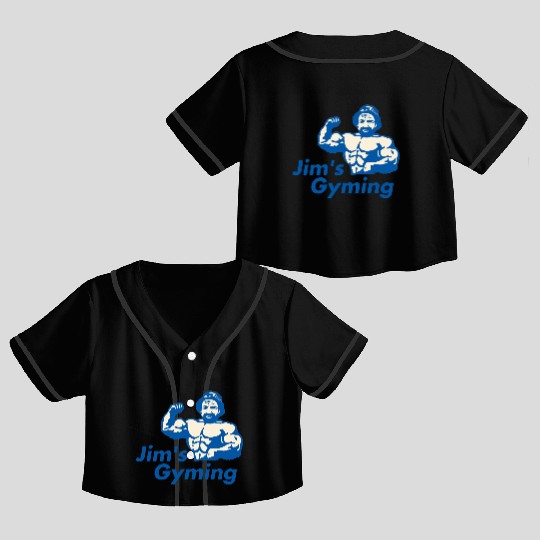 Jim's Gyming Crop Top Baseball Jerseys
