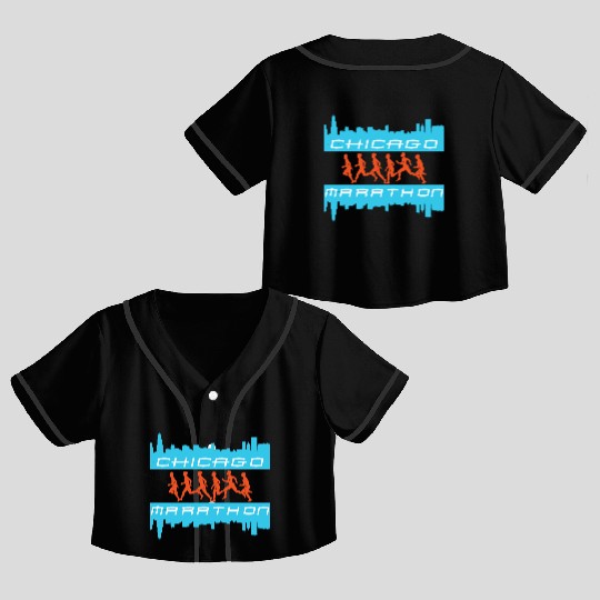 chicago marathon 5 Crop Top Baseball Jerseys