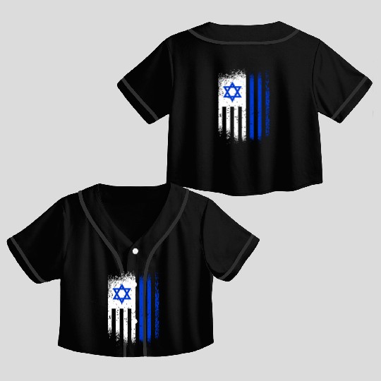 Israel Flags Design / Jerusalem Haifa Tel-Aviv Crop Top Baseball Jerseys