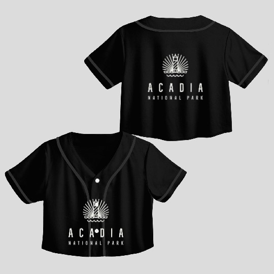 Acadia National Park Crop Top Baseball Jerseys