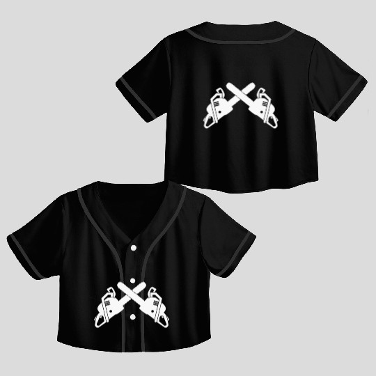 Chainsaw Lumberjack Crop Top Baseball Jerseys