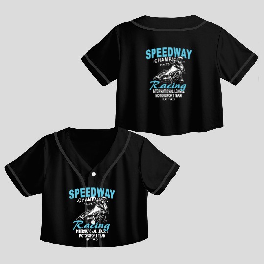 Motorcycle Speedway Racing Crop Top Baseball Jerseys