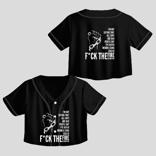 ACAB Black Lives Matter, End Police Brutality Crop Top Baseball Jerseys