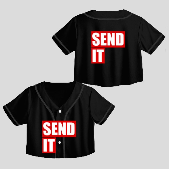 Send it Crop Top Baseball Jerseys