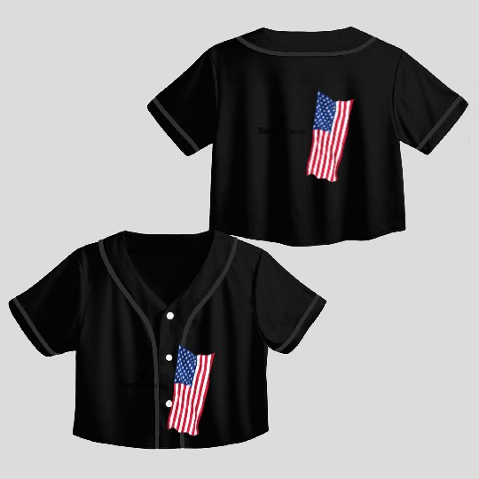 Save America Crop Top Baseball Jerseys