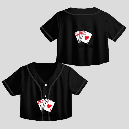 Royal Flush Poker Crop Top Baseball Jerseys