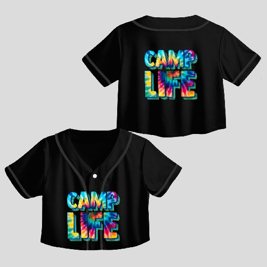 camp life,SUMMER Camp, fall camp,boy scouts,trekki Crop Top Baseball Jerseys