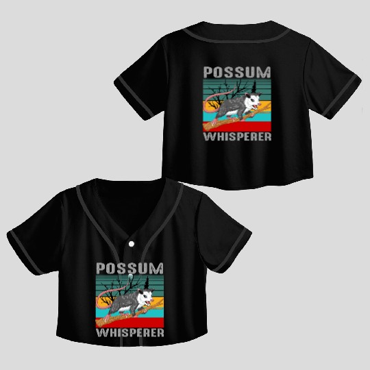 opossum Whisperer Crop Top Baseball Jerseys