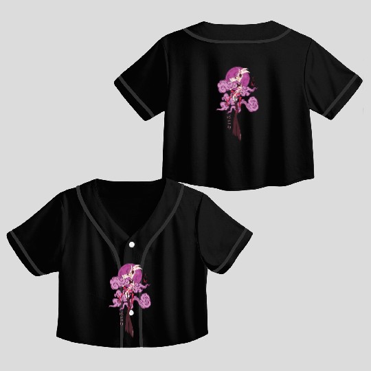 Angel Dust Spider - Hazbin Hotel Crop Top Baseball Jerseys