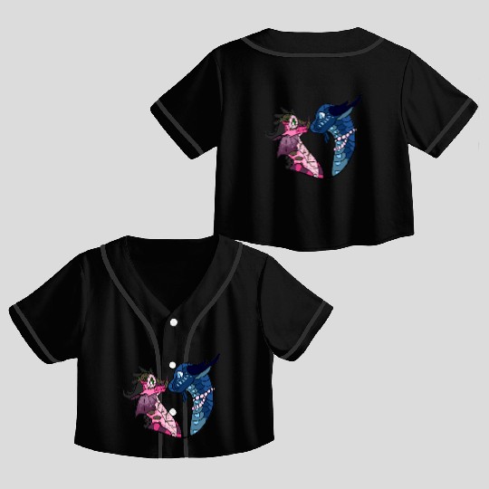 Wings Of Fire Crop Top Baseball Jerseys
