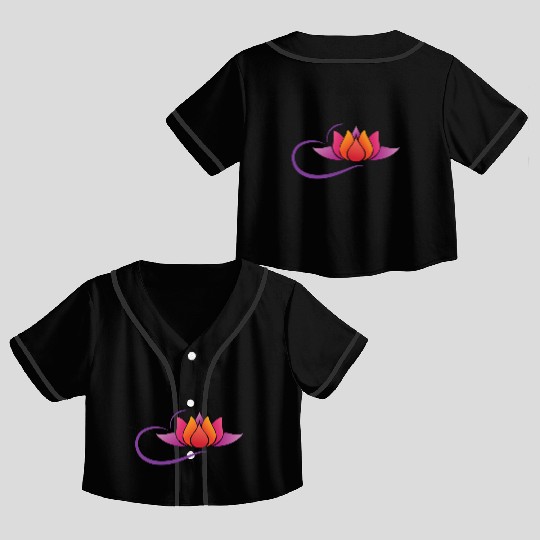 Lotus logo Crop Top Baseball Jerseys