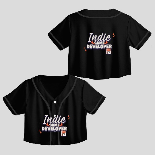indie game developer Crop Top Baseball Jerseys