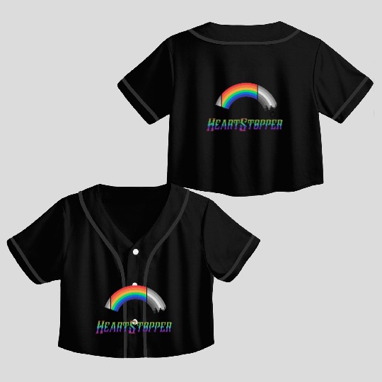 Heartstopper Rainbow LBGTQIA+ Loading Crop Top Baseball Jerseys