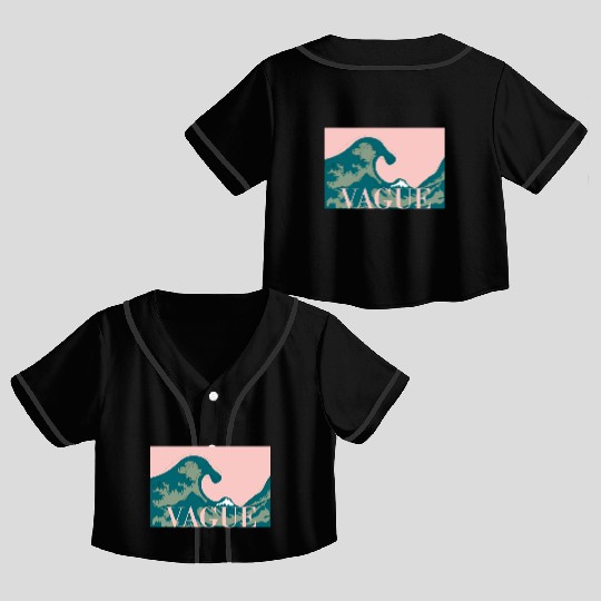La Grande Vague - The Great Wave Crop Top Baseball Jerseys