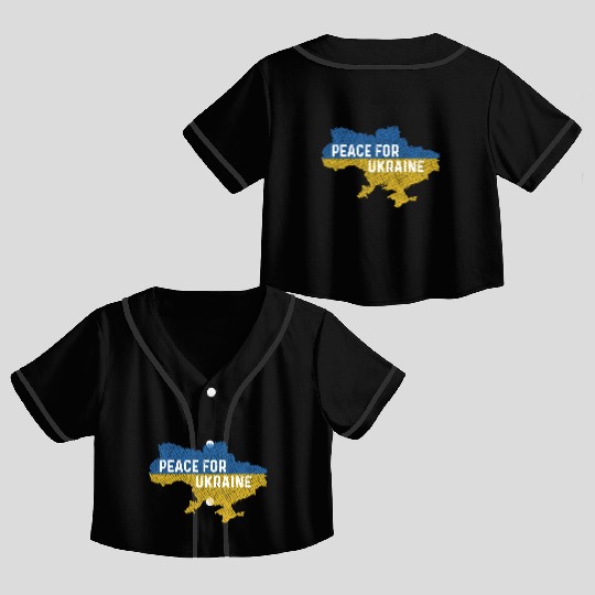 Peace for Ukraine Peacemaker Gift Crop Top Baseball Jerseys