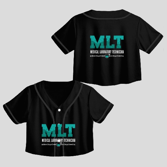 Lab Tech MLT Medical Laboratory Technician Science Crop Top Baseball Jerseys