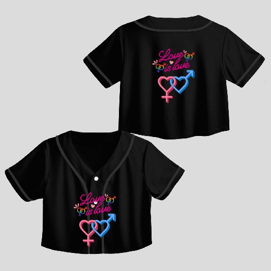 Love is Love Crop Top Baseball Jerseys