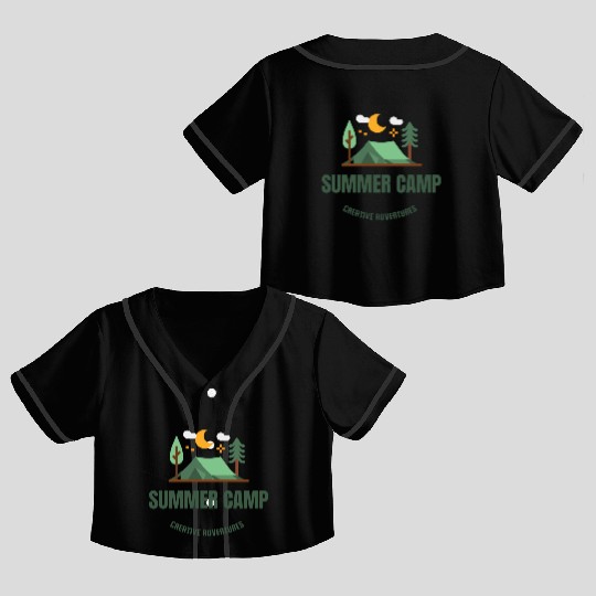Summer Camp Crop Top Baseball Jerseys