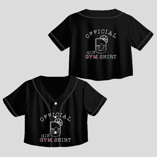 Official Gin Gym - Drinking Bachelor Party Crop Top Baseball Jerseys