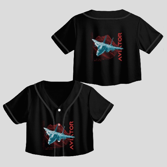 Aviator F-14 Tomcat Crop Top Baseball Jerseys