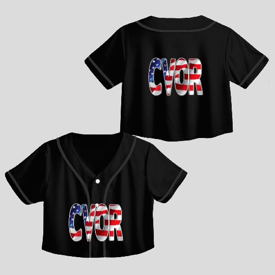 Nurses USA Flag Stars Stripes CVOR Crop Top Baseball Jerseys