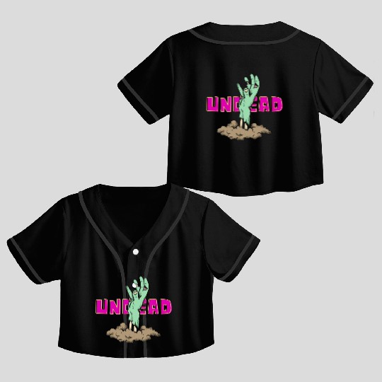 undead zombie punk Goth Horror Crop Top Baseball Jerseys