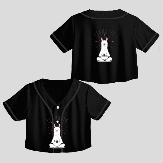 HALF MOON YOGA POSE Crop Top Baseball Jerseys