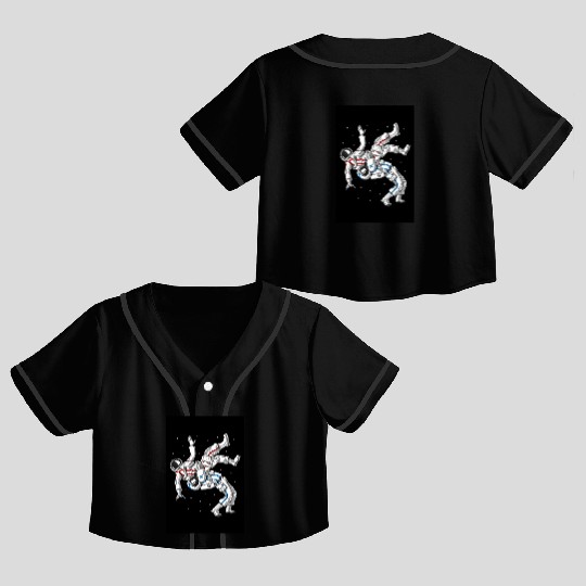 Jiu-Jitsu Astronauts Crop Top Baseball Jerseys