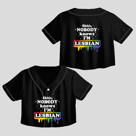 LBGT Flag Gay Pride Human Lesbian Crop Top Baseball Jerseys