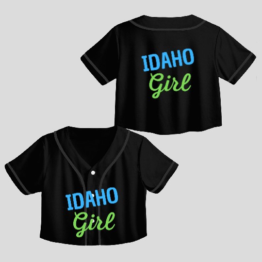 Idaho Girl Crop Top Baseball Jerseys