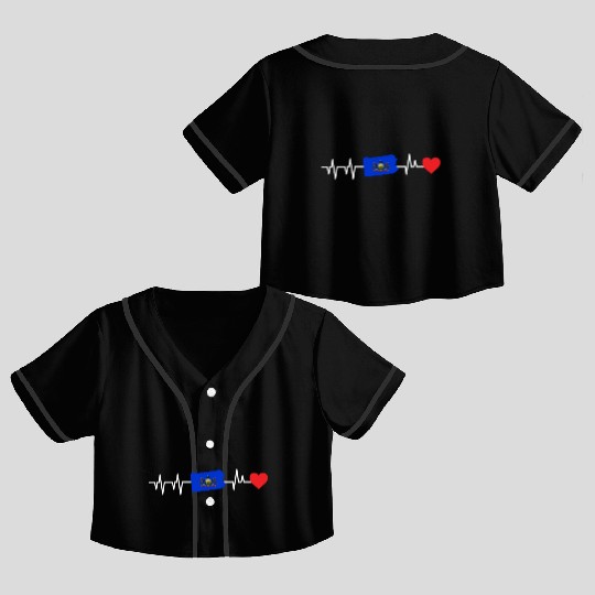 Pennsylvania Heartbeat Gift Crop Top Baseball Jerseys