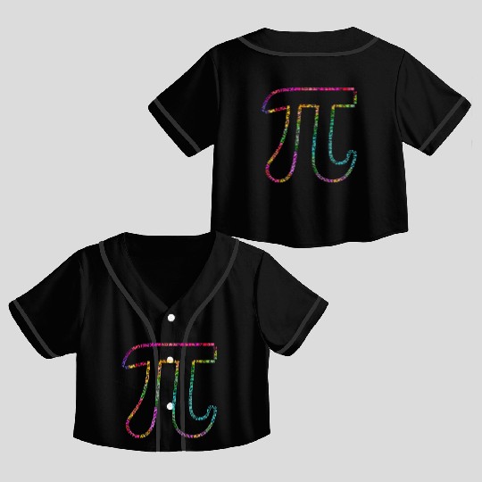 Pi Irrational Number Mathematics Physics 3.14 Crop Top Baseball Jerseys