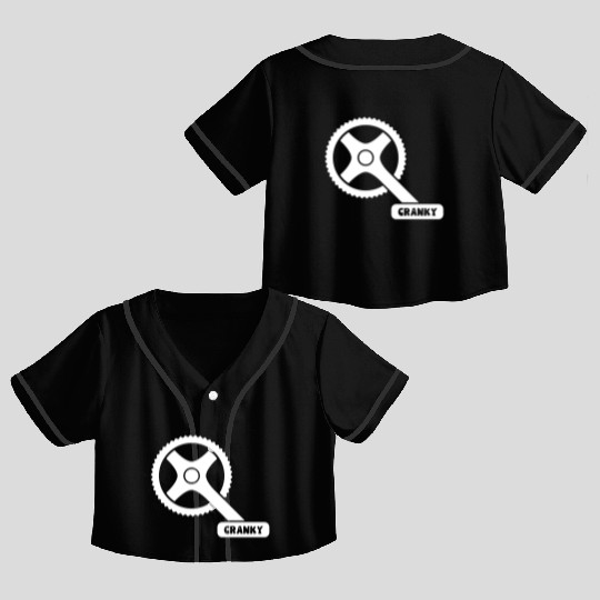 Cranky - Funny Cyclist Gift Crop Top Baseball Jerseys