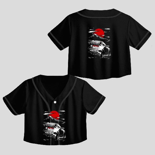 300ZX JDM Car Crop Top Baseball Jerseys