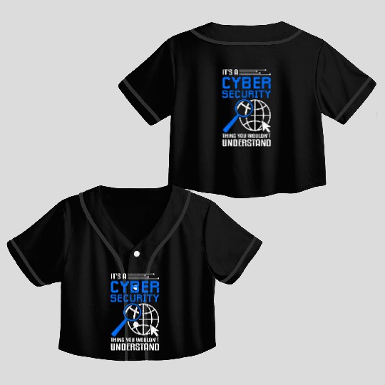 Cyber Security Funny Ethical Hacker Crop Top Baseball Jerseys