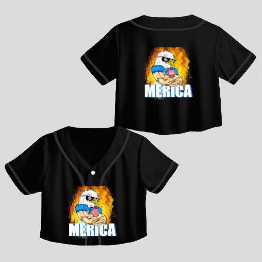 MERICA Crop Top Baseball Jerseys