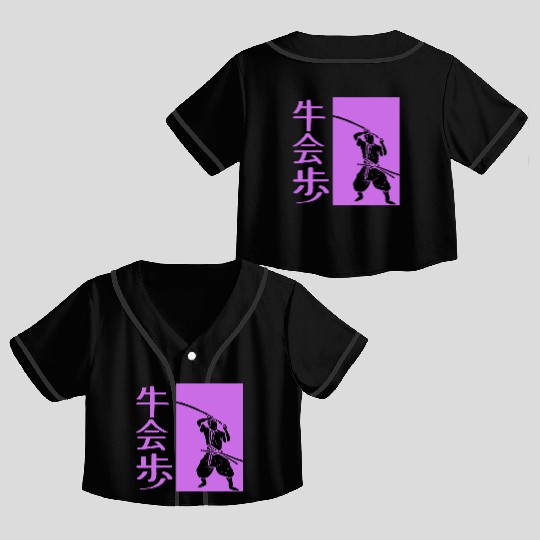 Samurai Warrior Crop Top Baseball Jerseys