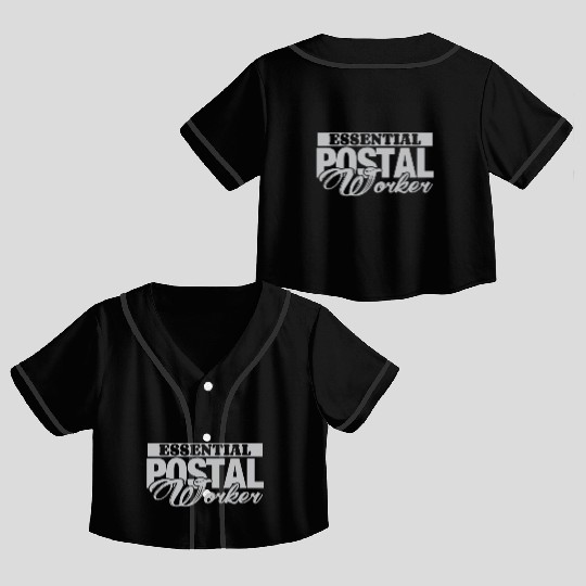 Essential Postal Worker Mailman Postman Courier Crop Top Baseball Jerseys
