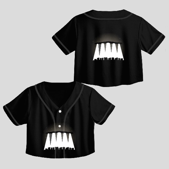 Black Triangle, Phoenix Lights Crop Top Baseball Jerseys