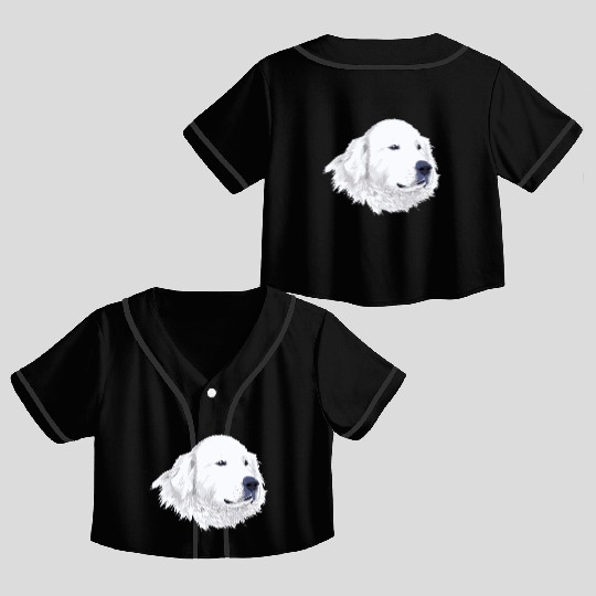 Great Pyrenees Crop Top Baseball Jerseys