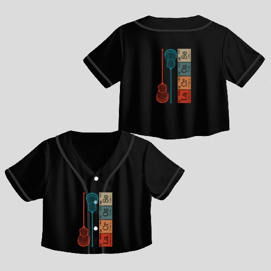 Lacrosse Periodic Table Element Crop Top Baseball Jerseys, Lacrosse