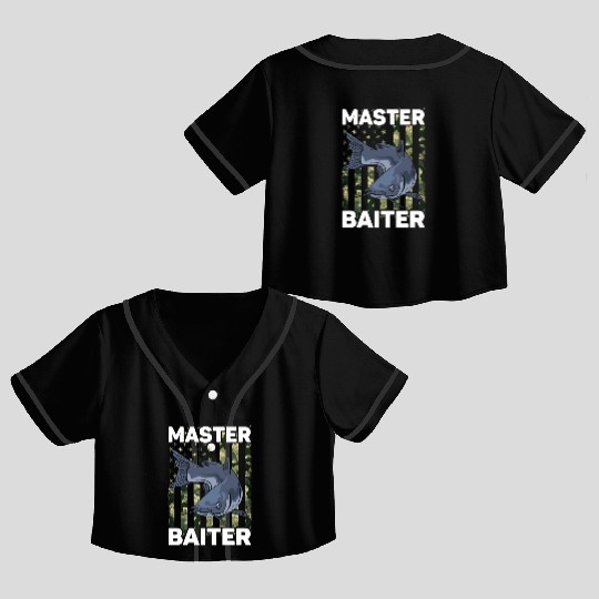 Master Baiter - Wels Catfish Hunter Crop Top Baseball Jerseys