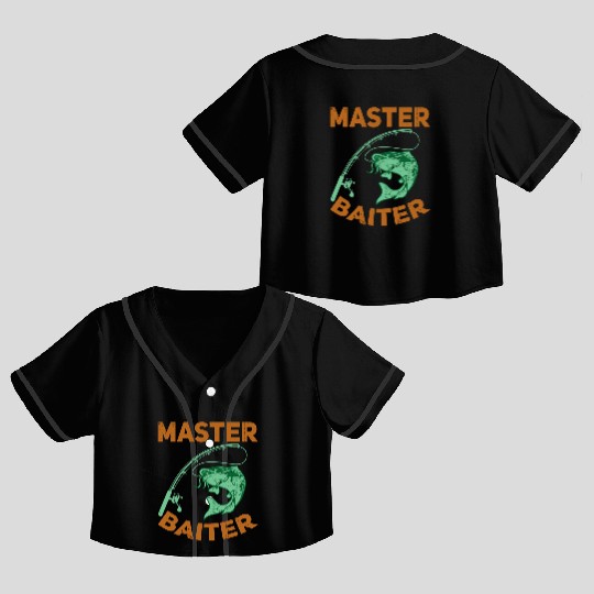 Master Baiter - Wels Catfish Hunter Crop Top Baseball Jerseys