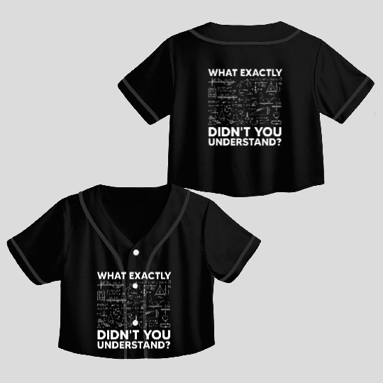 Physics Crop Top Baseball Jerseys Funny Physics Gift Science Crop Top Baseball Jerseys Phy